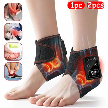 1/2PCS Electric Heat Vibration Ankle Wrist Massager