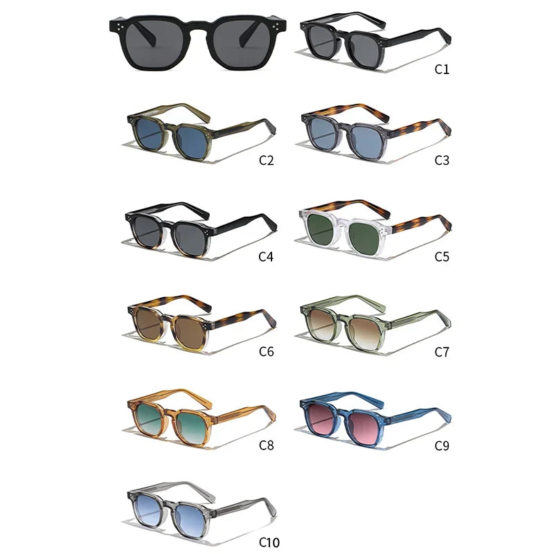 1/2/3 Pcs Wholesale New Square Retro Sunglasses Men